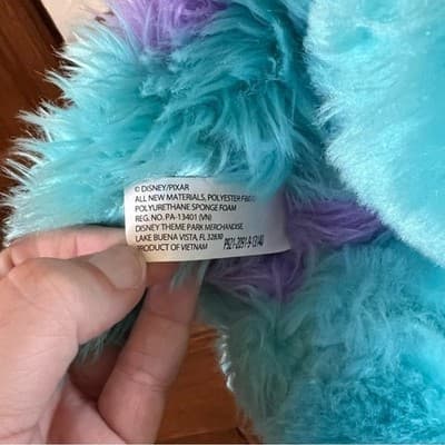 Authentic Disney Parks Monsters Inc. Sulley Fluffy Plush Stuffed Animal 12 inch - Thumbnail 4