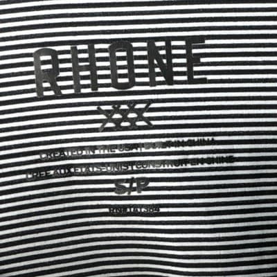 Rhone Men's Small S/P Commuter Shirt Long Sleeve Performance Navy White Stripe - Thumbnail 2