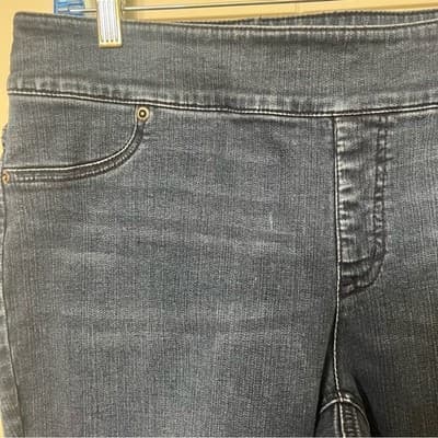 Chico's So Slimming Dark Wash Pull On Denim Jeans Women's Size 2.5 (14/16) - Thumbnail 6