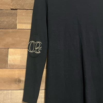 Cache Cœur Black Favo Maternity Nursing Half-Zip Midi Sweater Dress Size Small - Thumbnail 9