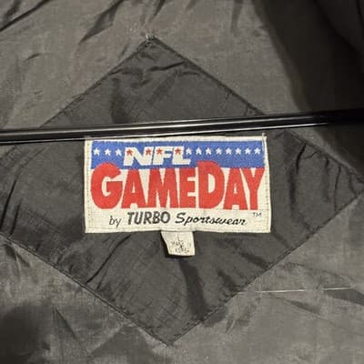 VTG 90’s Carolina Panthers NFL Gameday Turbo Sportswear Puffy Vest Large - Thumbnail 5