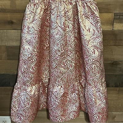 Lucy Paris Rose Gold Metallic Zebra-Print Midi Dress Size Medium - Thumbnail 8