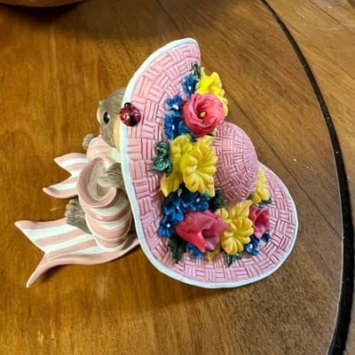 Fitz & Floyd Charming Tails "Pretty In Pink" Mouse Figurine NIB 89/229 - Thumbnail 8
