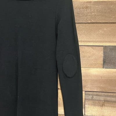 Cache Cœur Black Favo Maternity Nursing Half-Zip Midi Sweater Dress Size Small - Thumbnail 8