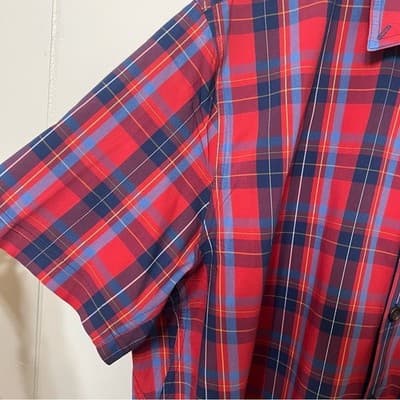 Alaskan Hardgear Duluth Trading Borealis Plaid Short Sleeve Shirt Mens Size 2XL - Thumbnail 4