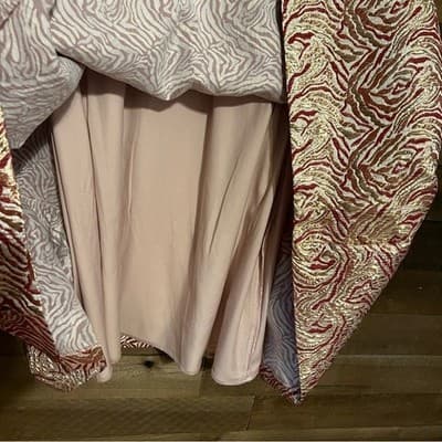 Lucy Paris Rose Gold Metallic Zebra-Print Midi Dress Size Medium - Thumbnail 10
