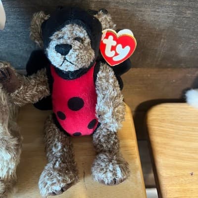 Ty Attic Treasures Jointed Plush Bears Bunny Ram Vintage Lot of 7 NWT - Thumbnail 6