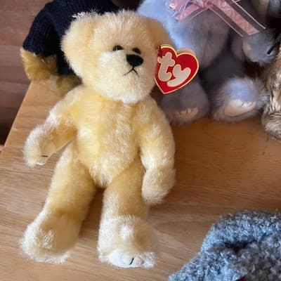 Ty Attic Treasures Jointed Plush Bears Bunny Ram Vintage Lot of 7 NWT - Thumbnail 7