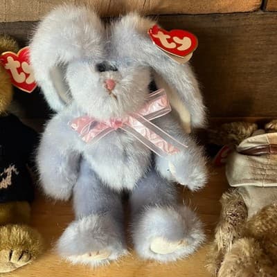 Ty Attic Treasures Jointed Plush Bears Bunny Ram Vintage Lot of 7 NWT - Thumbnail 4