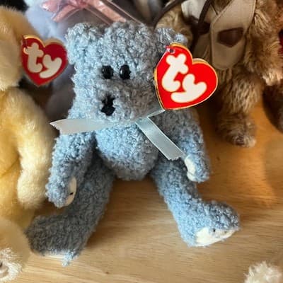 Ty Attic Treasures Jointed Plush Bears Bunny Ram Vintage Lot of 7 NWT - Thumbnail 8