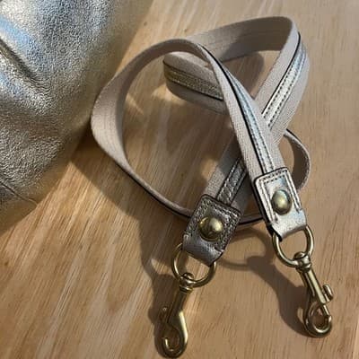 Coach Poppy Jazzy Hobo Crossbody Bag Metallic Gold Leather 20384E Rare Y2K NWT - Thumbnail 7