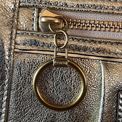 Coach Poppy Jazzy Hobo Crossbody Bag Metallic Gold Leather 20384E Rare Y2K NWT - Thumbnail 5