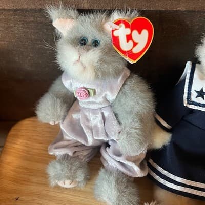 Ty Attic Treasures Jointed Bear Cats Bunny Tag Flaws Lot of 5 Flawed Hangtags - Thumbnail 8