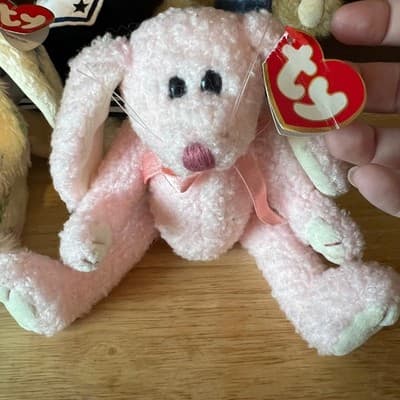 Ty Attic Treasures Jointed Bear Cats Bunny Tag Flaws Lot of 5 Flawed Hangtags - Thumbnail 4