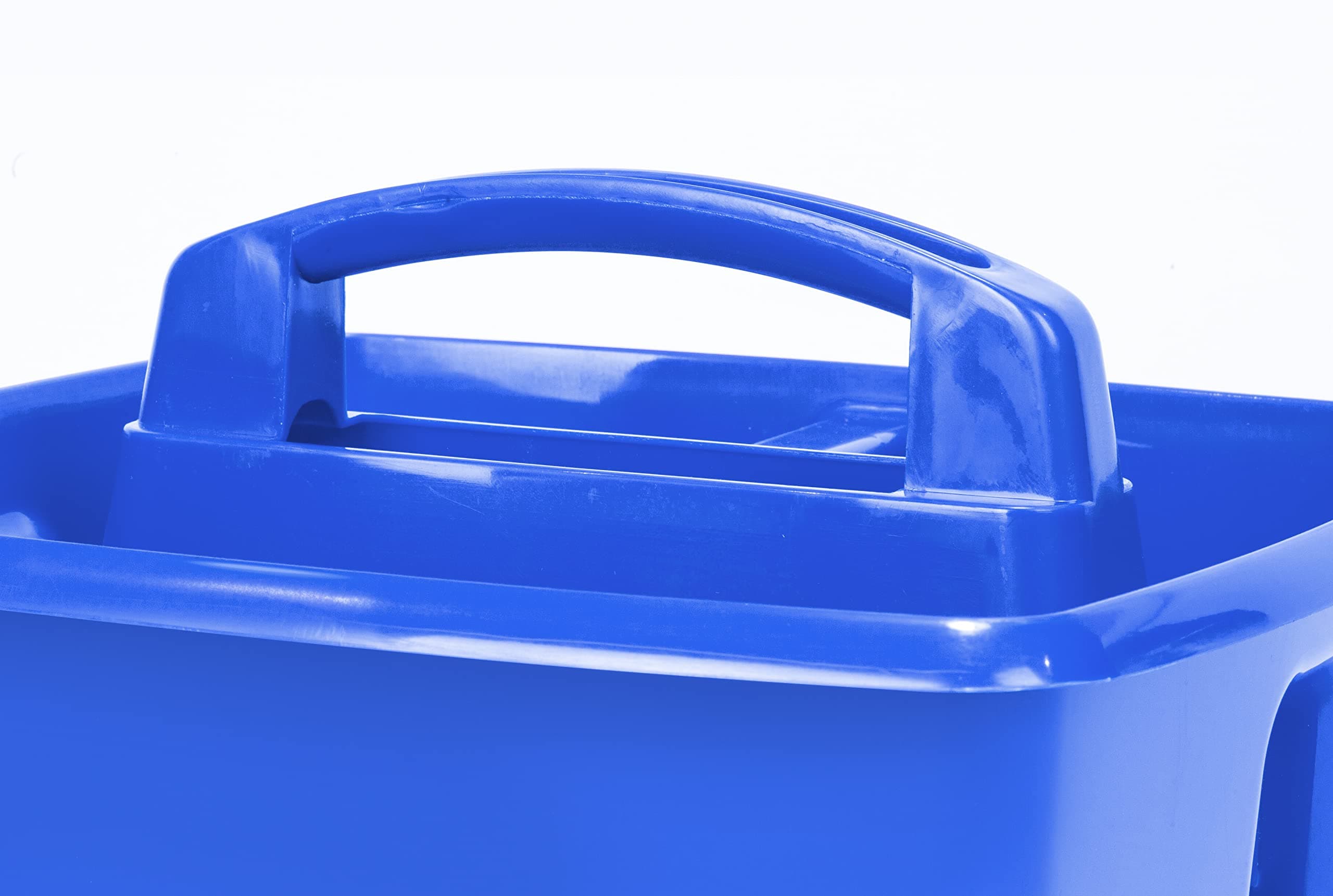Storex 3-Compartment Small Caddy Multipurpose Classroom Organizer Handle Blue - Thumbnail 2