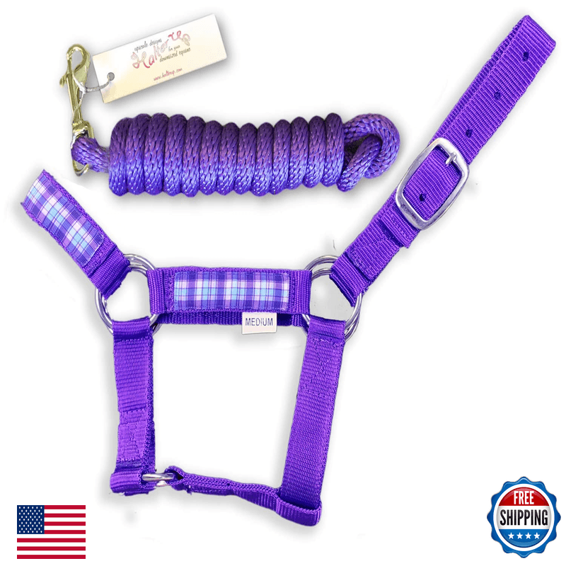 Halterup Miniature Horse Halters And Lead Ropes 2 Bundle Available In 10 Colors