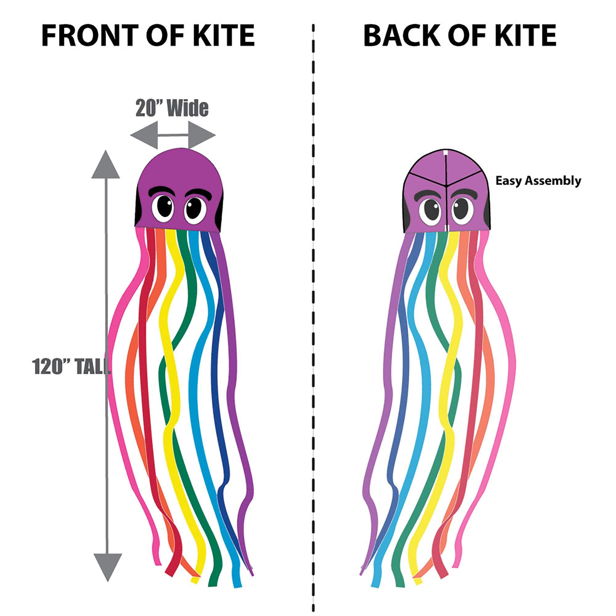 Windnsun Polyester Ripstop Octopus Kite 26 Inches - Thumbnail 3