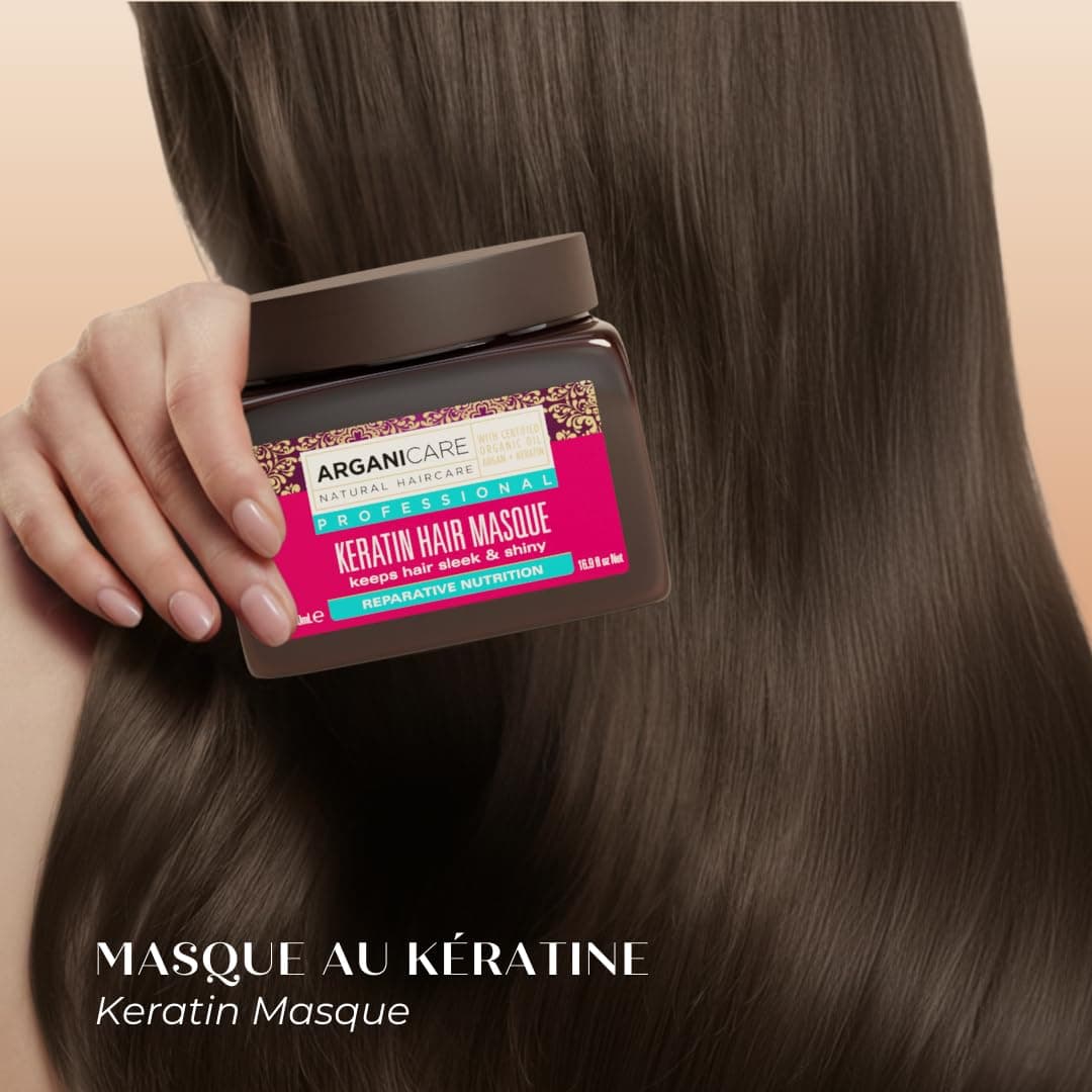 Arganicare Keratin Range Repair And Nutritious Mask Organic Keratin Nourishes - Thumbnail 5