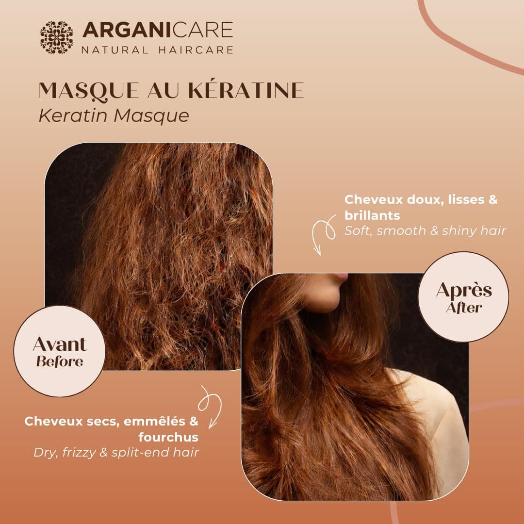 Arganicare Keratin Range Repair And Nutritious Mask Organic Keratin Nourishes - Thumbnail 3