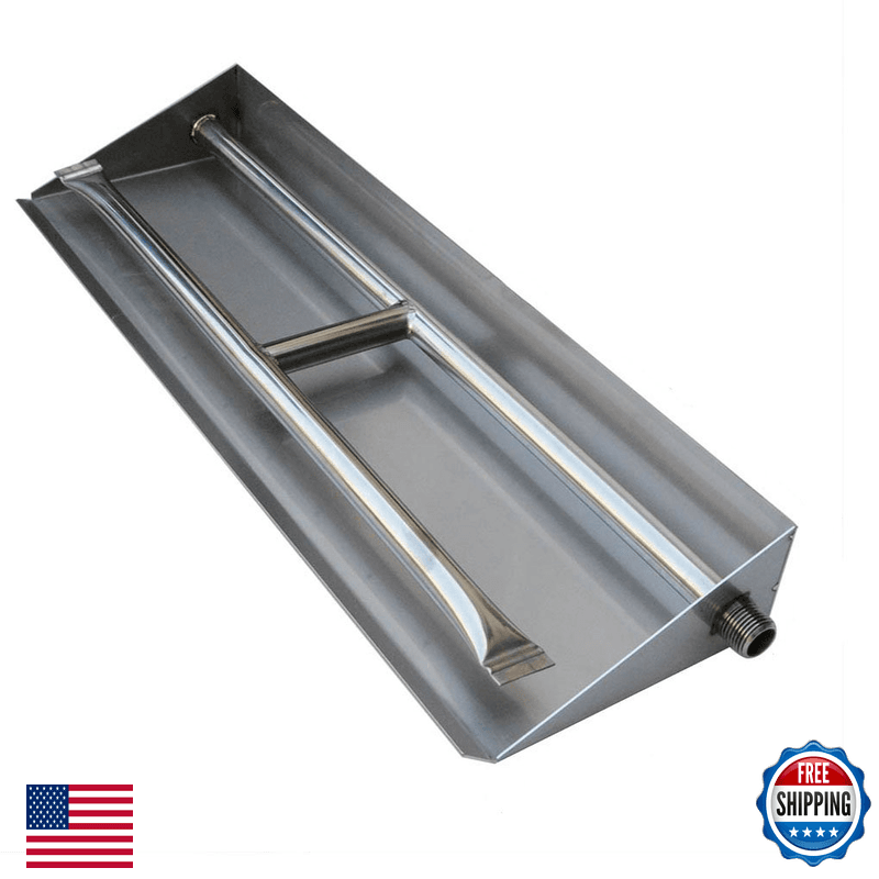 Stanbroil Stainless Steel Dual Fireplace Burner Pan 26.5 Inches