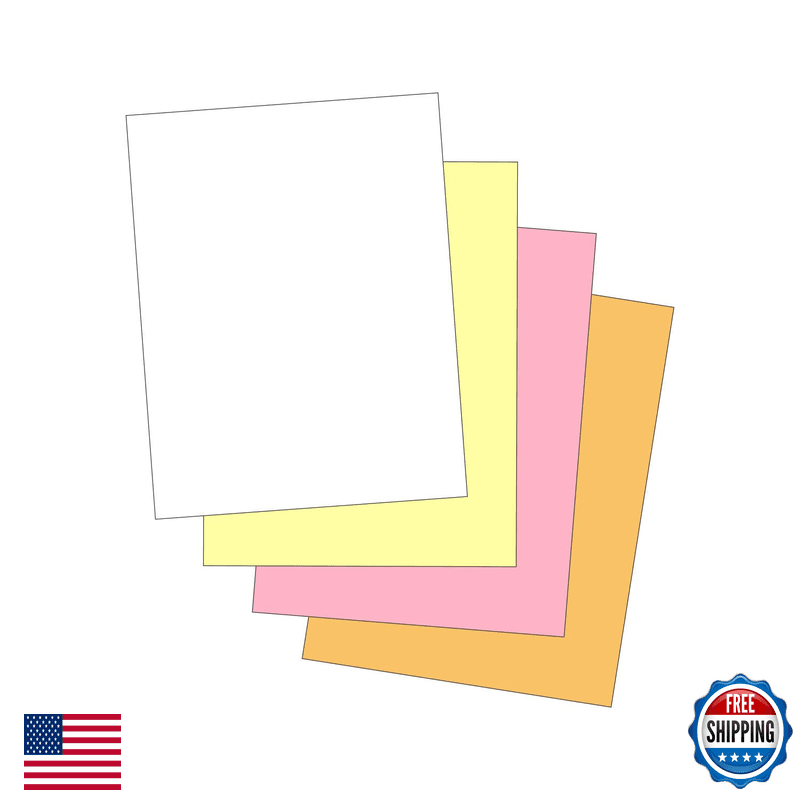 Nextdaylabels - Plain Collated Color Paper Not Carbonless For Laser And Ink Jet