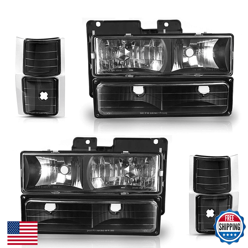 Autosaver88 Headlights Assembly Compatible 1994-1999 Chevy Silverado Tahoe