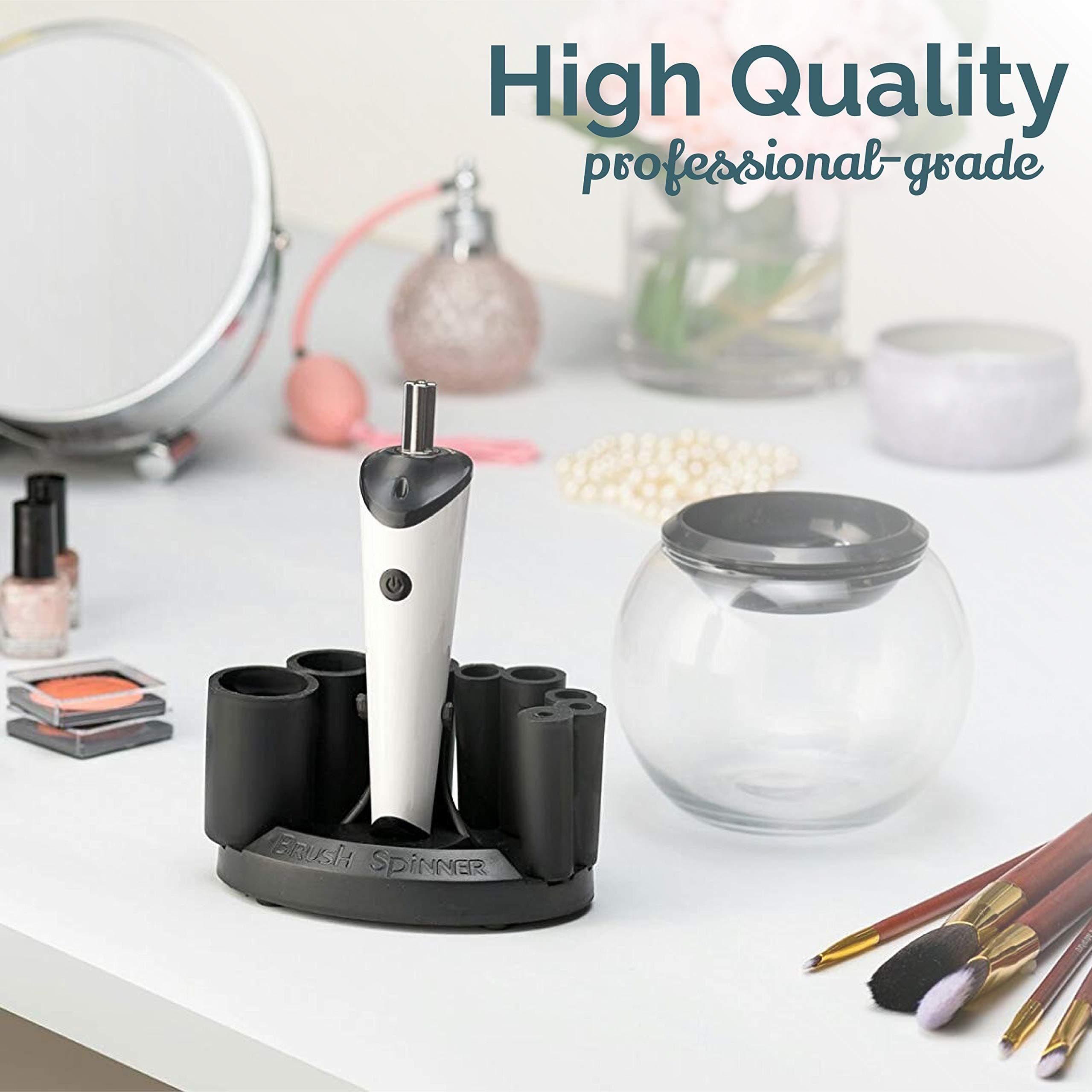 Luxe Electric Makeup Brush Cleaner Machine Cleaning Solution - Usb Charging - Thumbnail 2