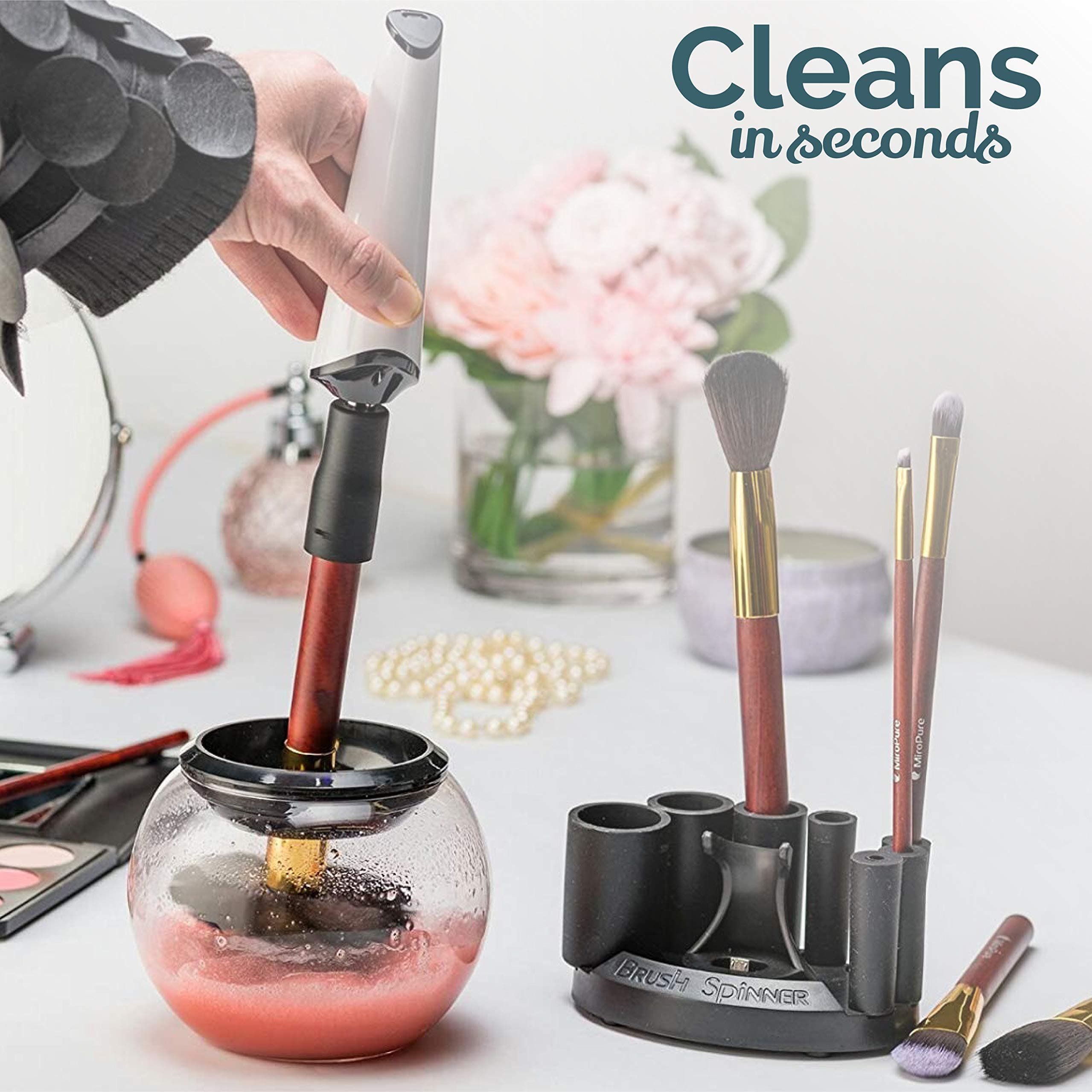 Luxe Electric Makeup Brush Cleaner Machine Cleaning Solution - Usb Charging - Thumbnail 6