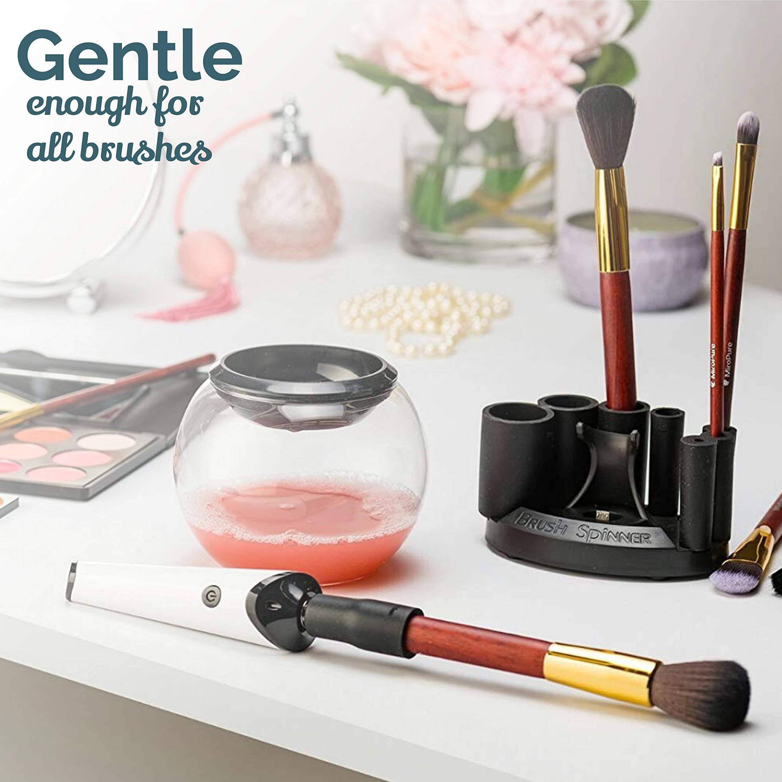 Luxe Electric Makeup Brush Cleaner Machine Cleaning Solution - Usb Charging - Thumbnail 7
