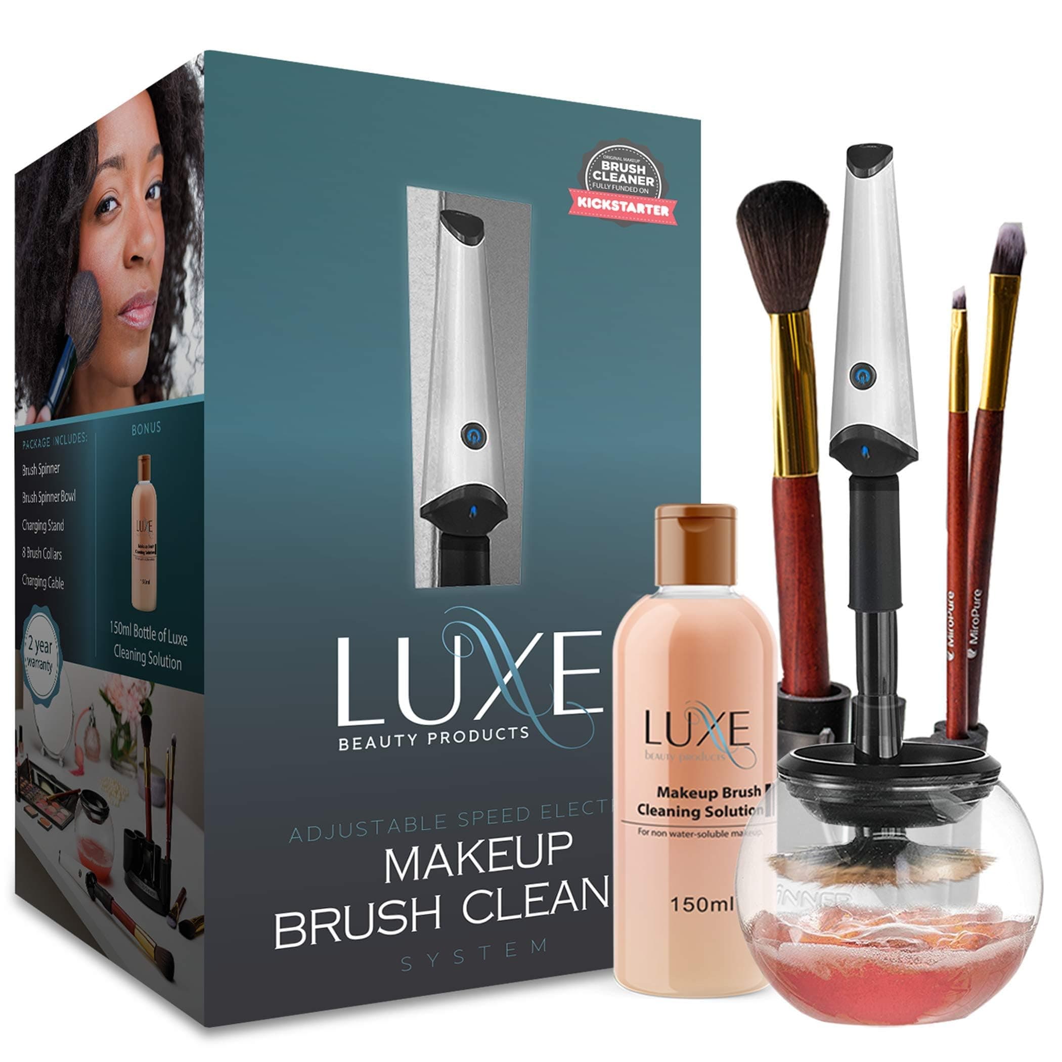 Luxe Electric Makeup Brush Cleaner Machine Cleaning Solution - Usb Charging - Thumbnail 8
