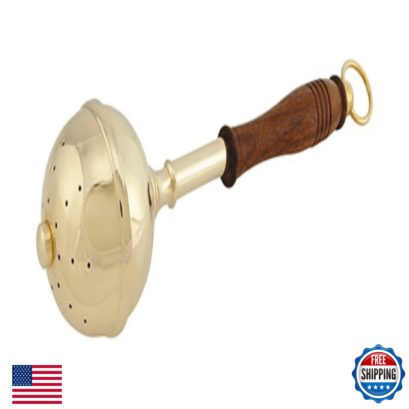 Sudbury Holy Water Sprinkler Wood/Brass