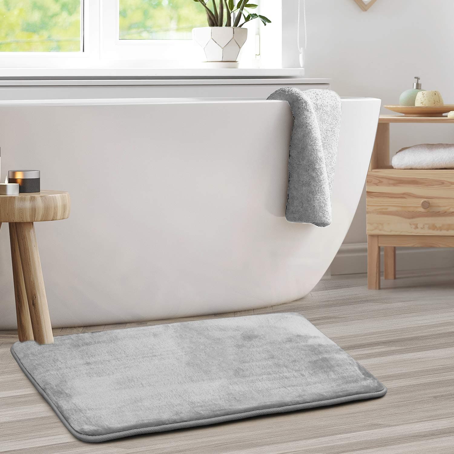 Clara Clark Bathroom Rugs Ultra Soft Plush Bath Mat For Bathroom Non-Slip - Thumbnail 2
