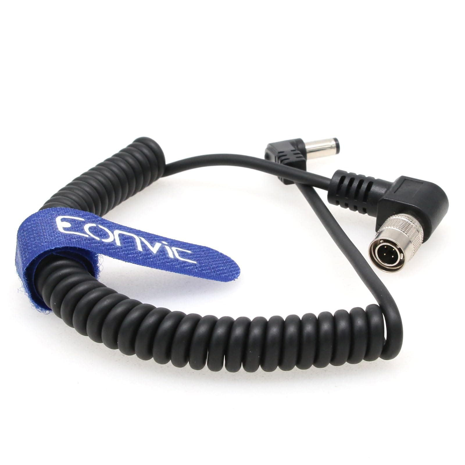 Eonvic 4 Pin Hirose Male Right Angle To Dc Power Coiled Cable For Sound Devices - Thumbnail 5