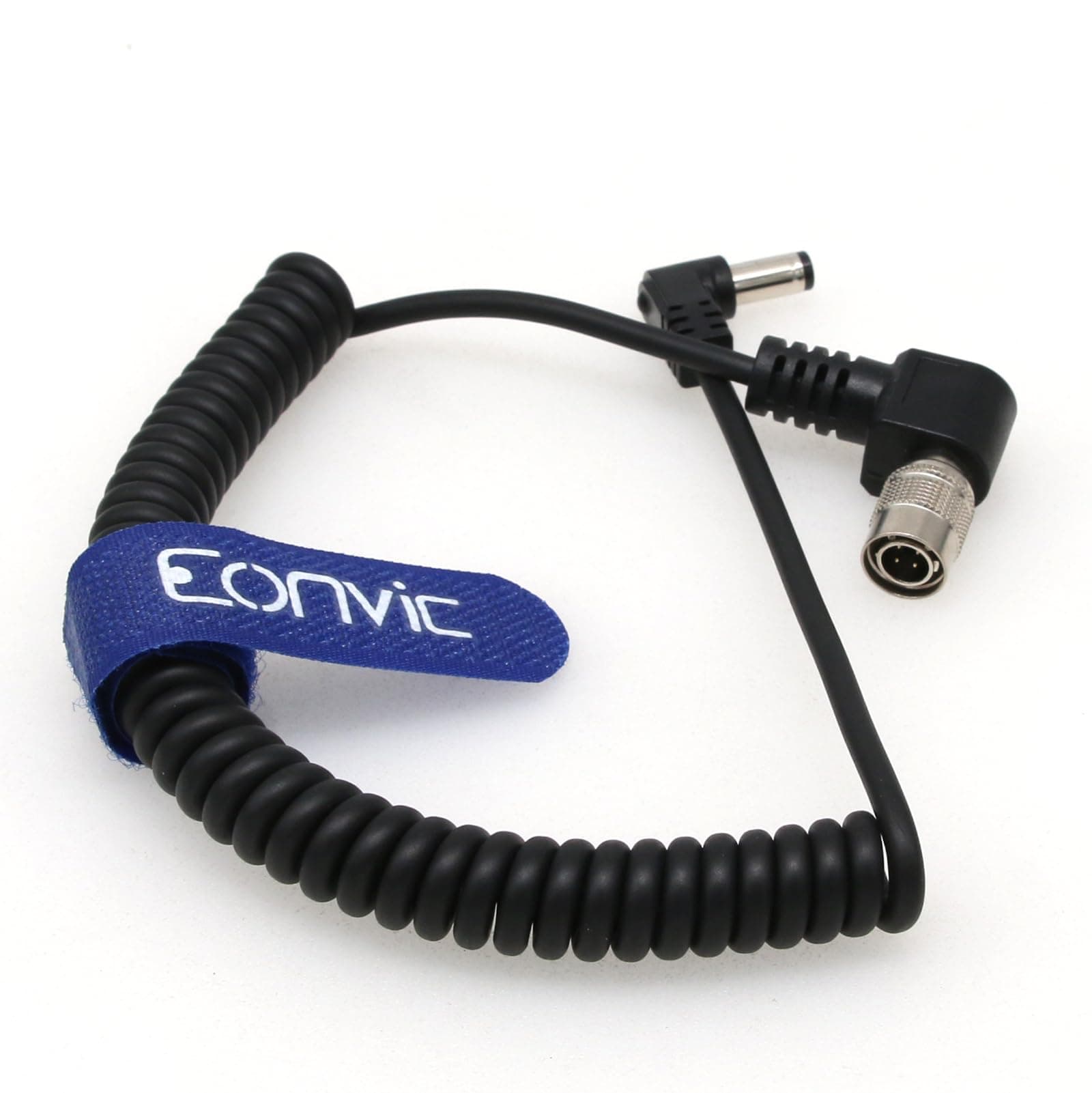 Eonvic 4 Pin Hirose Male Right Angle To Dc Power Coiled Cable For Sound Devices - Thumbnail 2