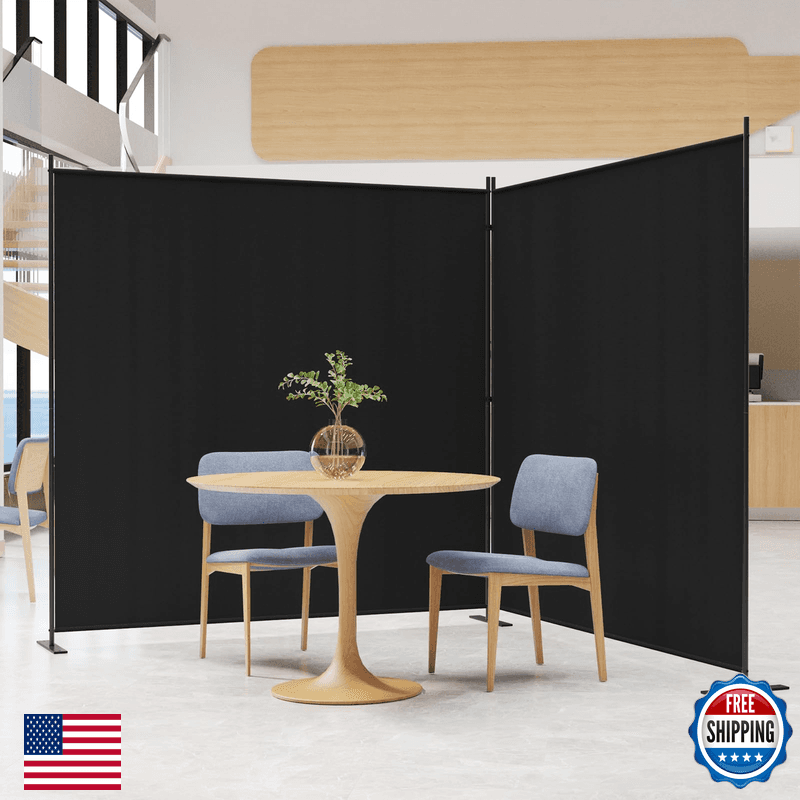 C-Hopetree 2 Panels Room Divider 6 Ft Tall Indoor Folding Privacy Screen