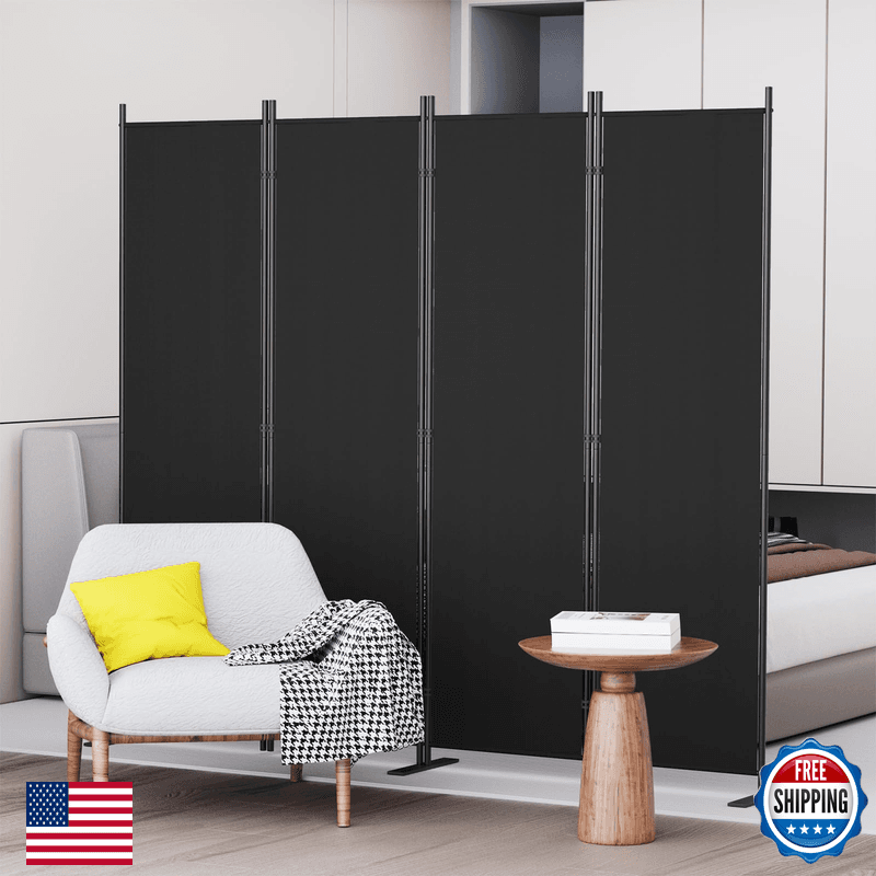 C-Hopetree 4 Panels Room Divider 6 Ft Tall Indoor Folding Privacy Screen