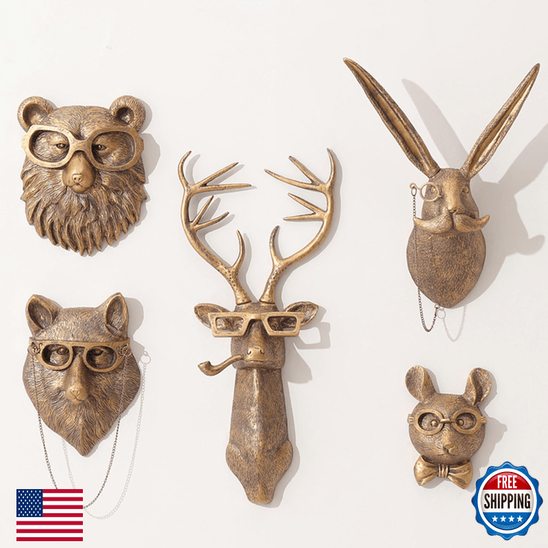 Joogour Head Wall Mount Decorresin Animal Sculpturesart Deco Wall Hanging