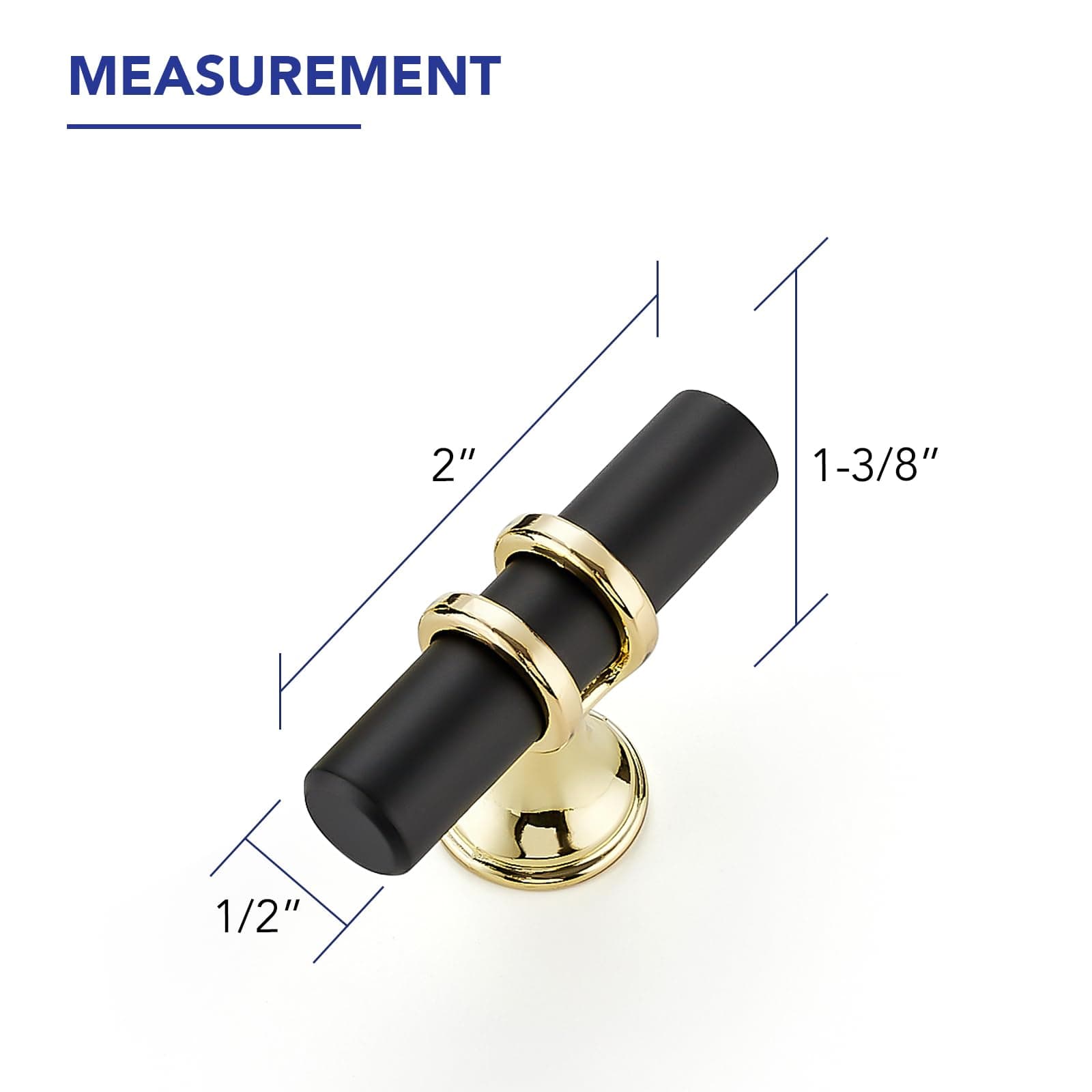 Ravinte Hardware 20 Pack 2 Inch Matte Blackgold Cabinet Pulls Handles - Kitchen - Thumbnail 2