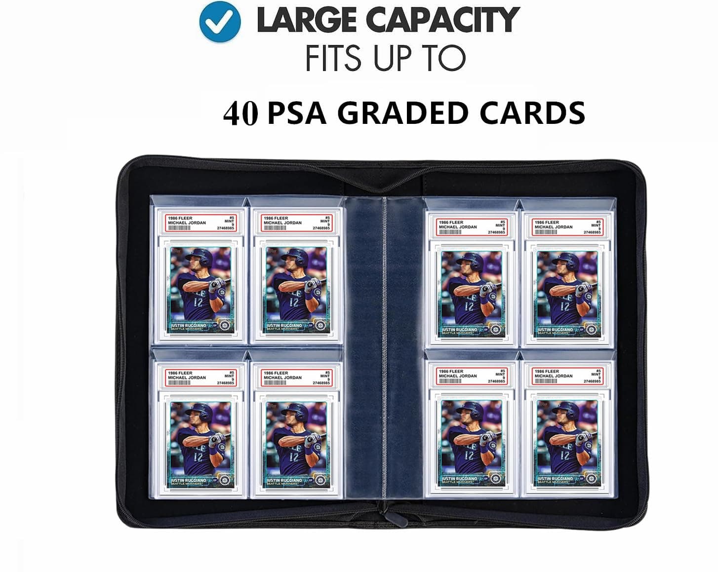 Superaimi 40 Pockets Graded Card Binder Toploading Psa Slab Holder Album Pu - Thumbnail 2