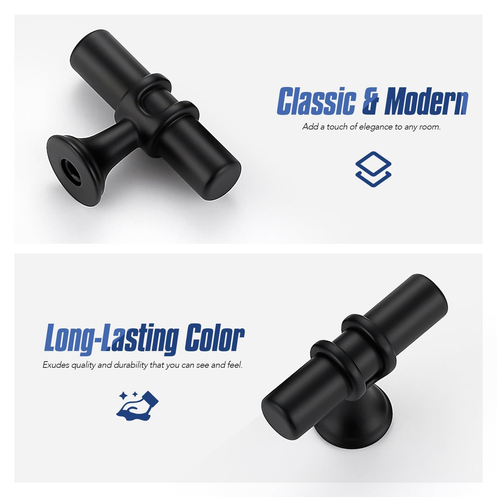 Ravinte Hardware 25 Pack 2 Inch Matte Black Cabinet Pulls Handles Kitchen - Thumbnail 4