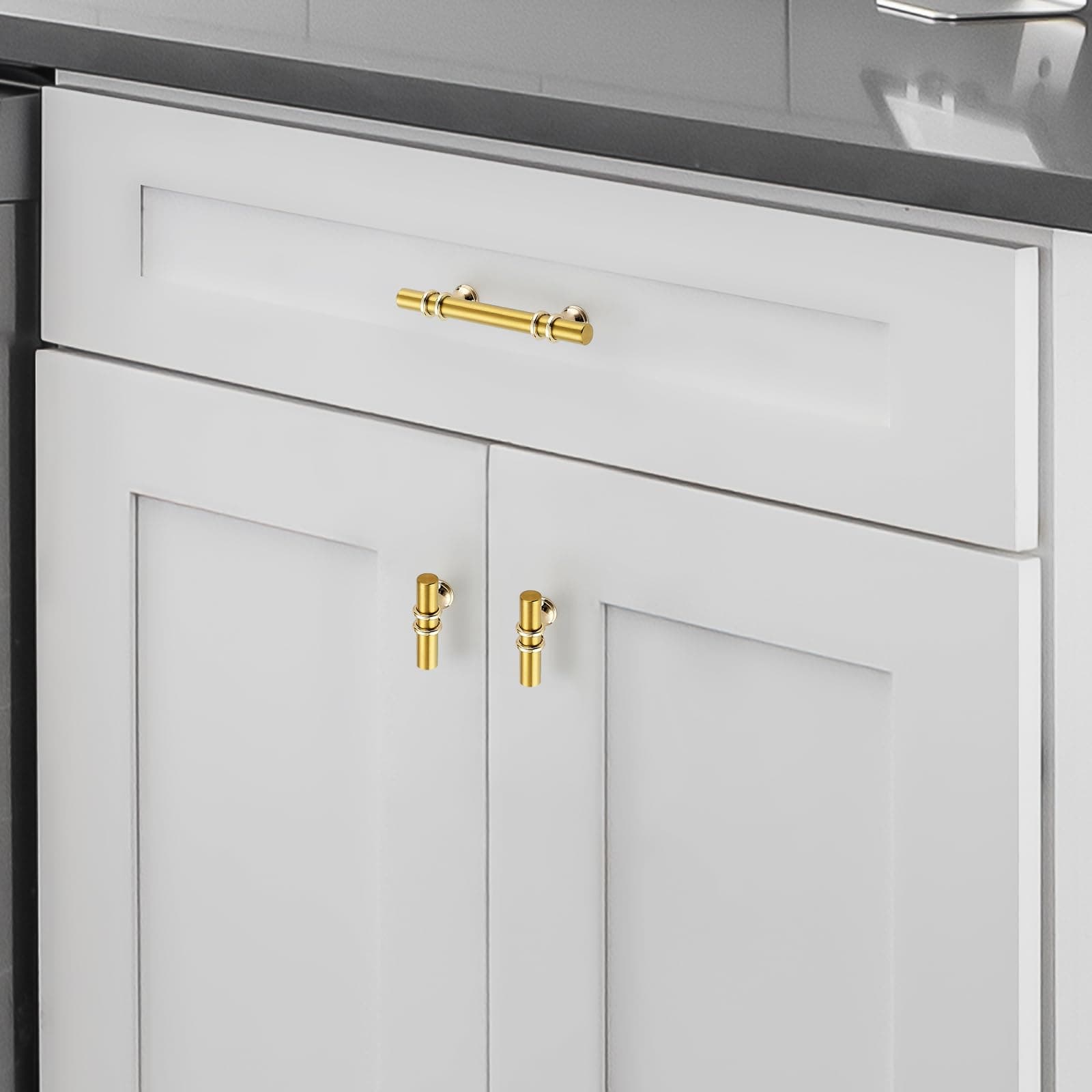 Ravinte Hardware 30 Pack 2 Inch Gold Cabinet Pulls Handles Kitchen Cabinet - Thumbnail 5