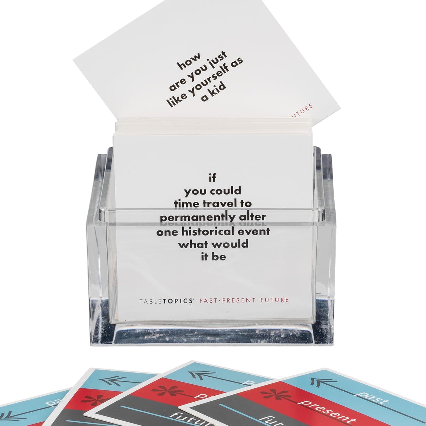 Tabletopics Past Present Future - 135 Thought Provoking Conversation Cards. - Thumbnail 2