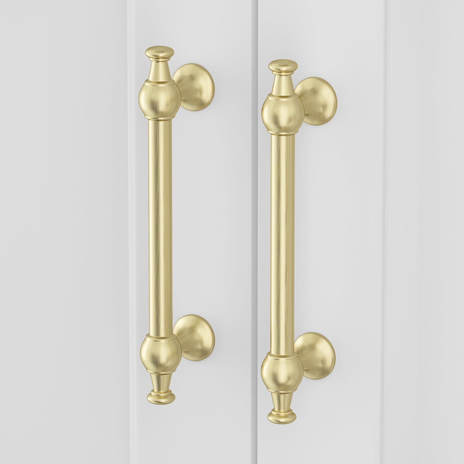 Rergy 10 Pack Gold Cabinet Pulls 3 Inch Hole Center Brushed Brass Handles - Thumbnail 8