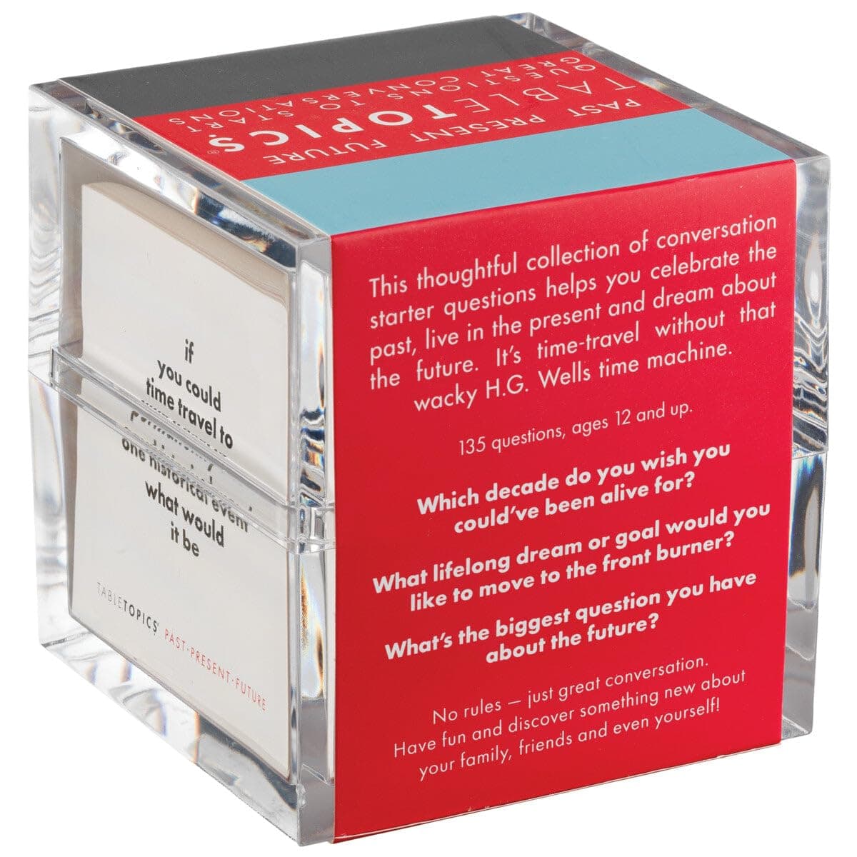 Tabletopics Past Present Future - 135 Thought Provoking Conversation Cards. - Thumbnail 3