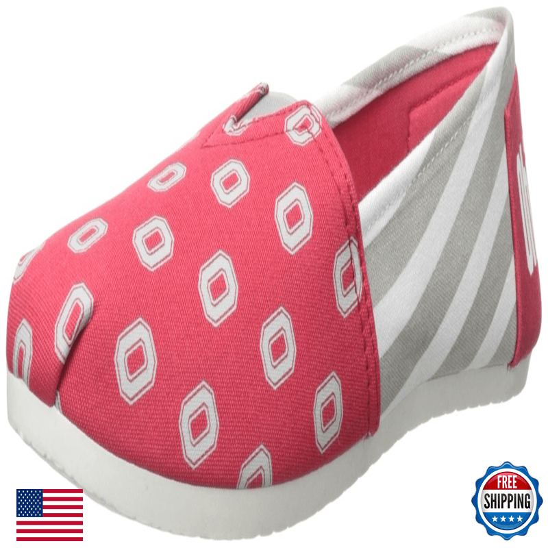 Foco Ohio State Buckeyes Ncaa Womens Stripe Canvas Shoes - M