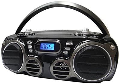 Sylvania Portable Bluetooth CD Radio BoomBox - Black - Thumbnail 2