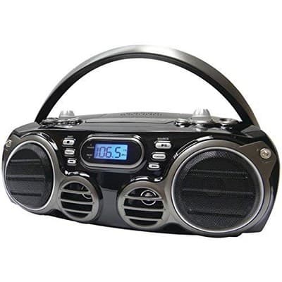 Sylvania Portable Bluetooth CD Radio BoomBox - Black - Thumbnail 4