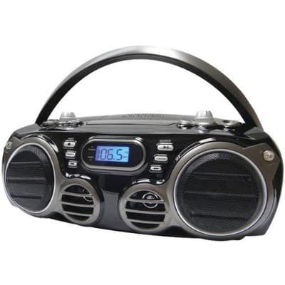 Sylvania Portable Bluetooth CD Radio BoomBox - Black - Thumbnail 3