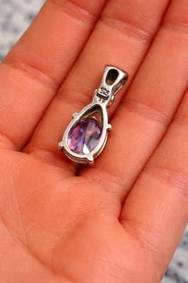 925 Sterling Silver Mystic Topaz Pendant Rainbow Oval Fire Topaz Charm - Thumbnail 2
