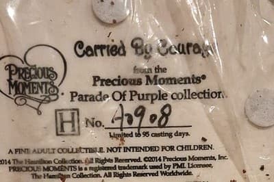 Precious Moments “Uplifting Strength” Parade of Purple Ltd 95 Days Figurine - Thumbnail 2